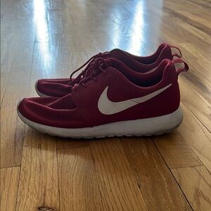 Nike Red Roshe with White Swoosh